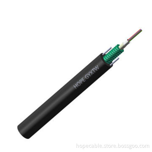 12-144 Cores SM G652D/MM 50/125 MM/62.5/125 GYXTW Central Loose Tube Outdoor Fiber Optic Cable